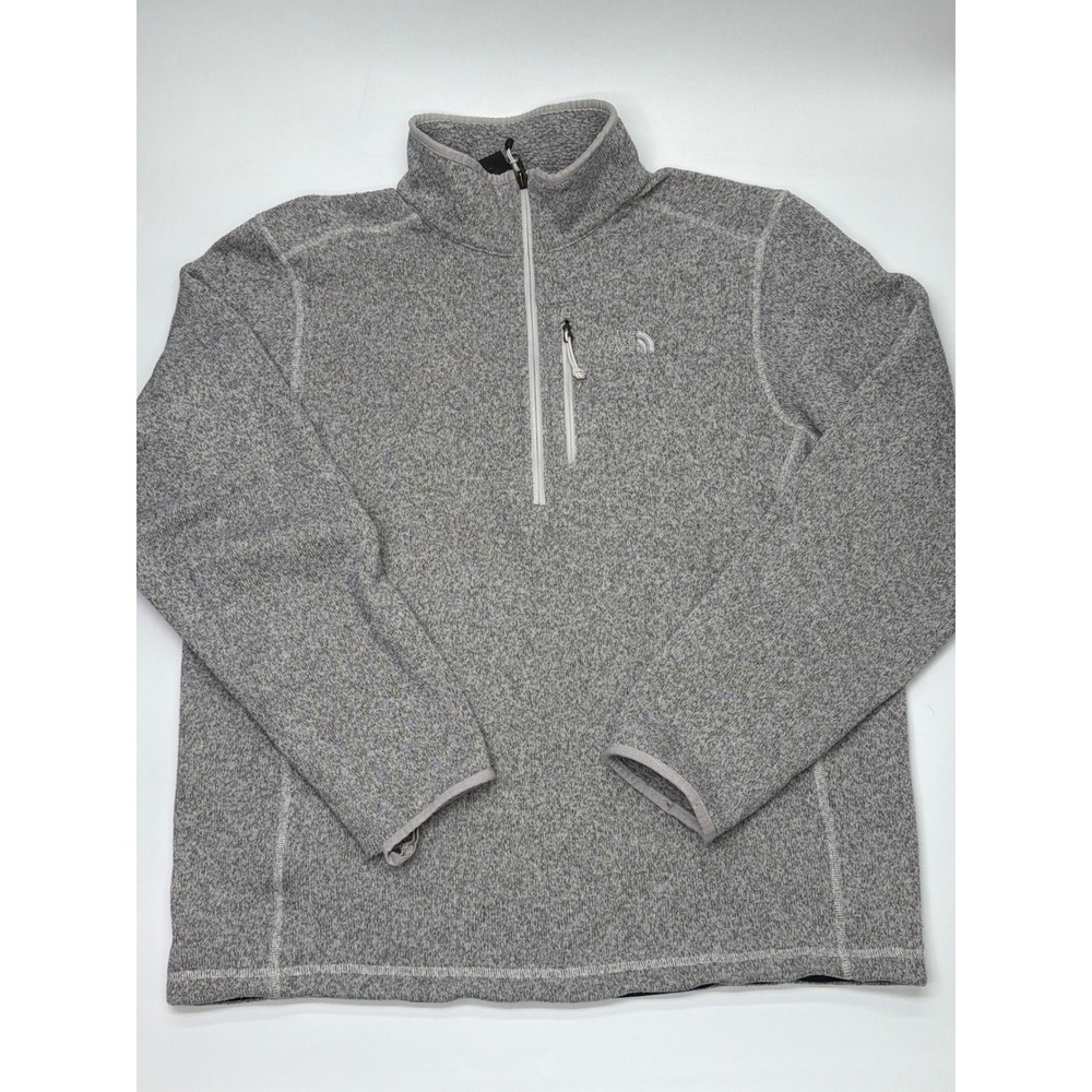 The North Face Mens Gordon Lyons 1/4 Zip Fleece‎ Pullover Heather Grey Large